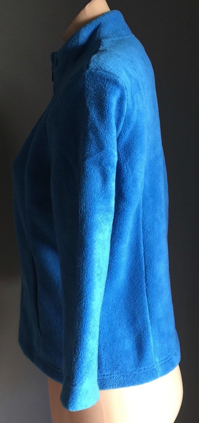 ESPRIT Jacket Full Zip Blue Polar Fleece Winter Top Ladies Size M 10 Gorgeous