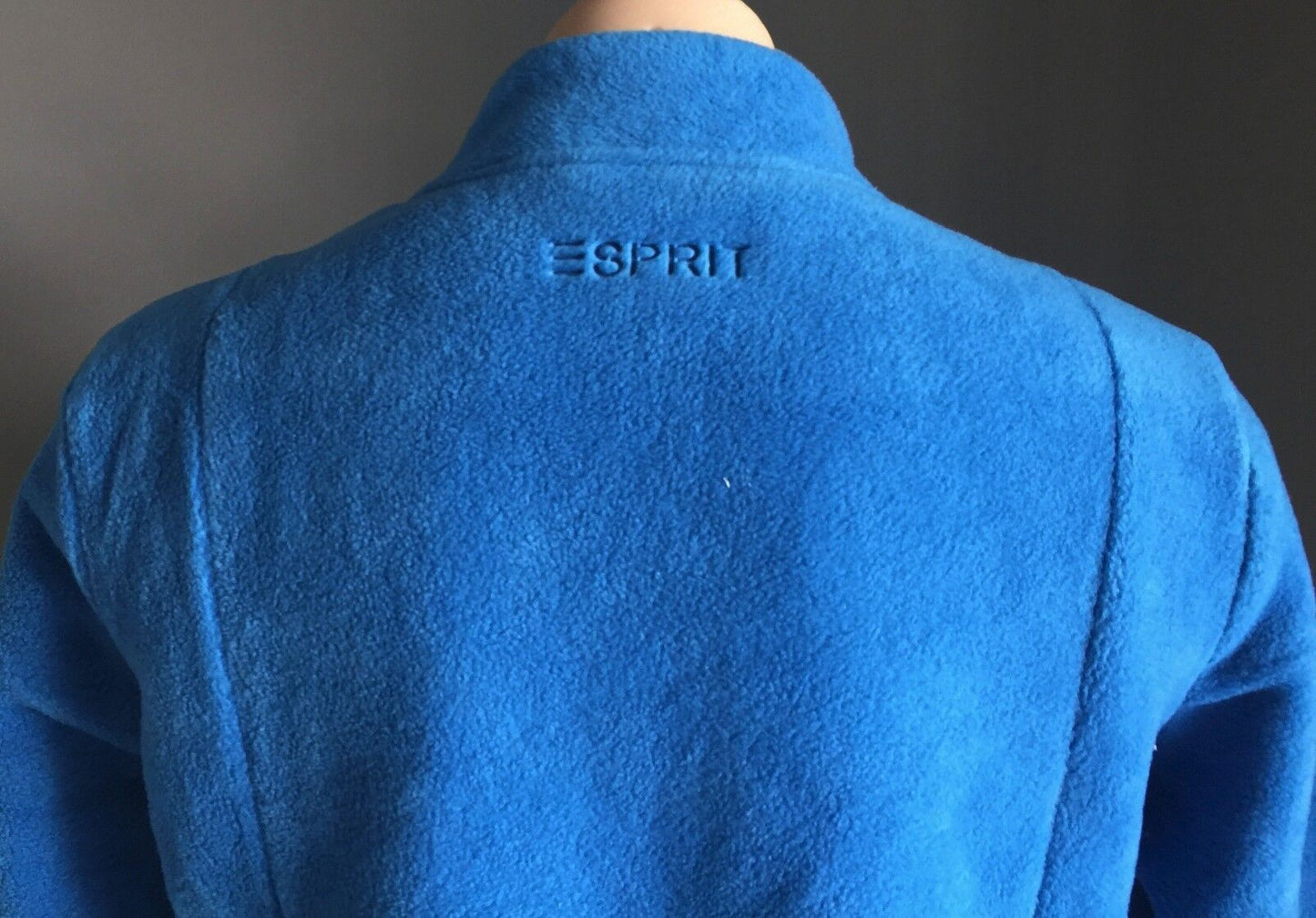 ESPRIT Jacket Full Zip Blue Polar Fleece Winter Top Ladies Size M 10 Gorgeous