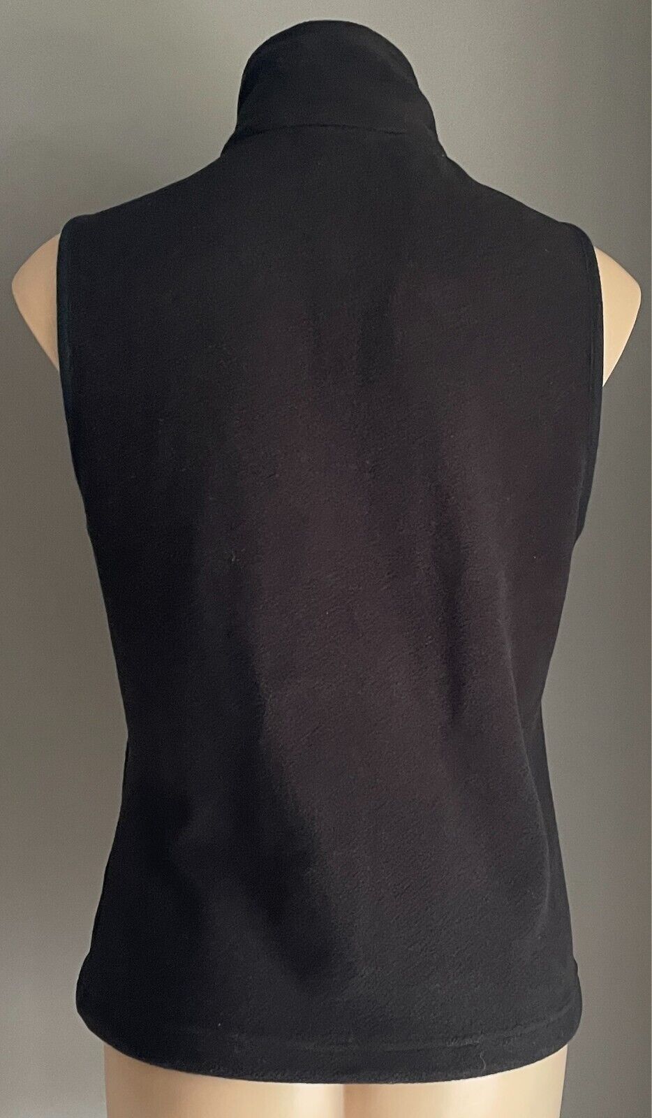 TRESPASS Zip Front Vest Black Polar Fleece Sleeveless High Neck Ladies Size M 12