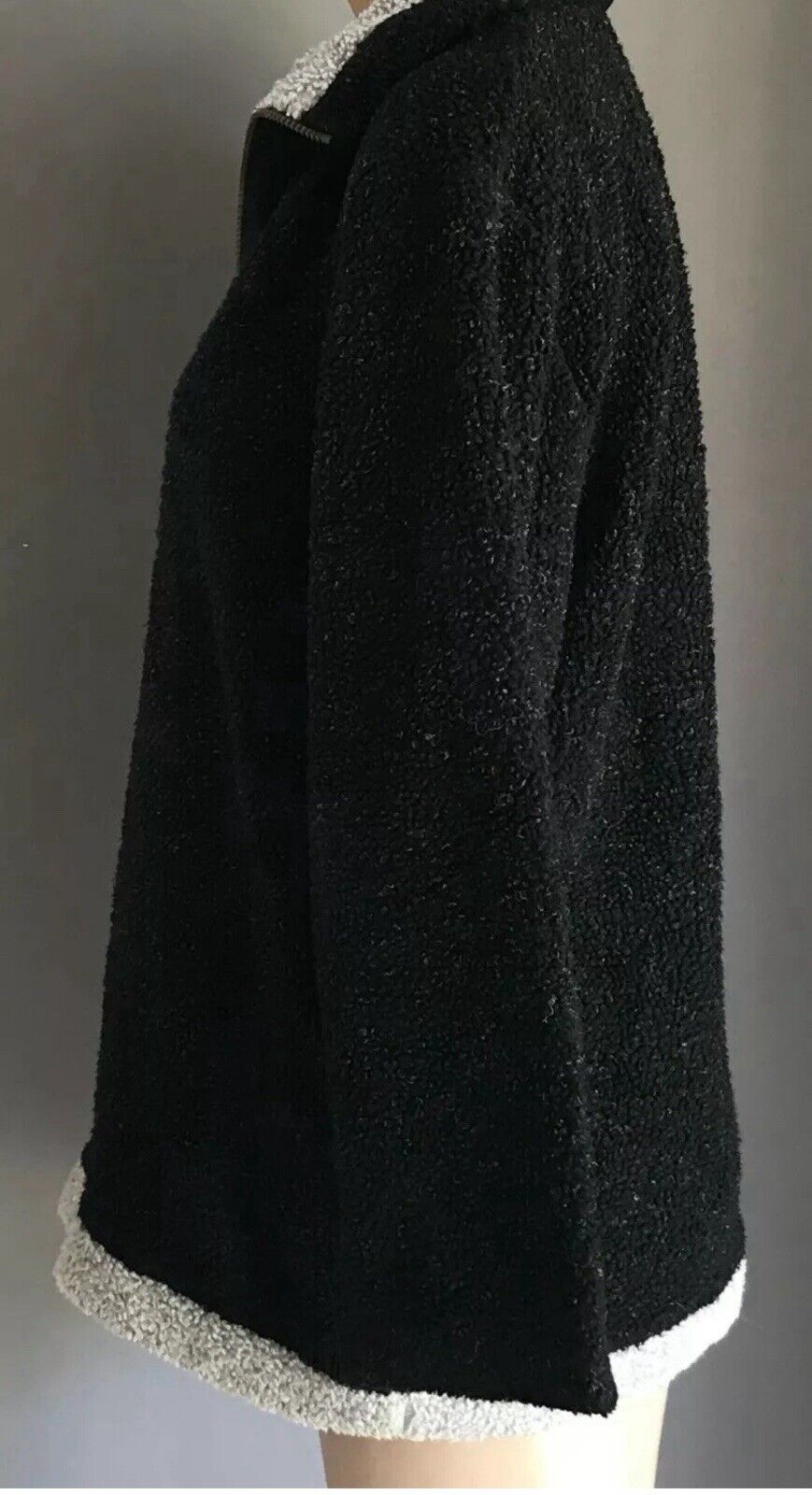 TARGET Jacket 1/2 Zip Fleece Black & Grey Long Sleeve Top Ladies Size 14  Warm