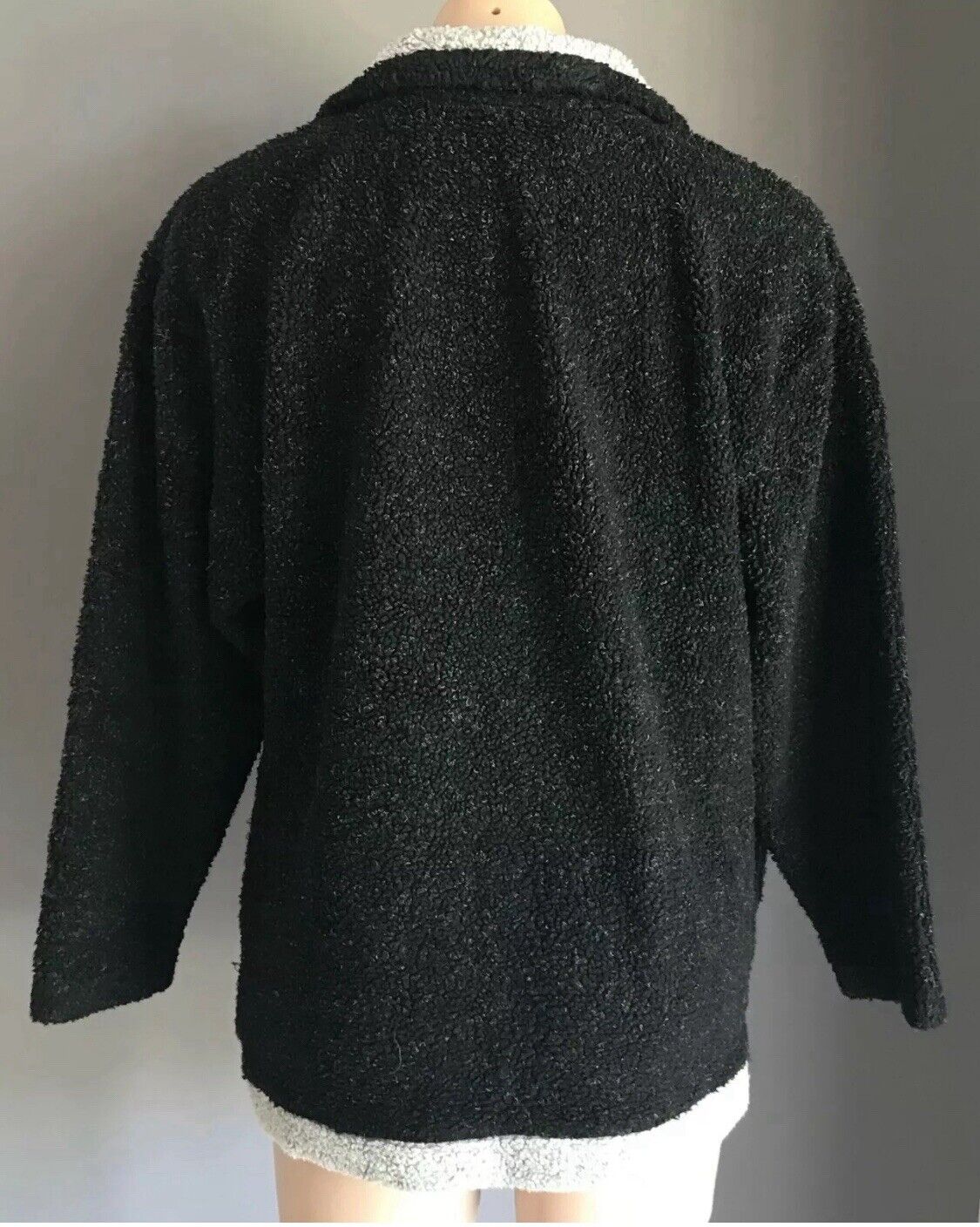 TARGET Jacket 1/2 Zip Fleece Black & Grey Long Sleeve Top Ladies Size 14  Warm