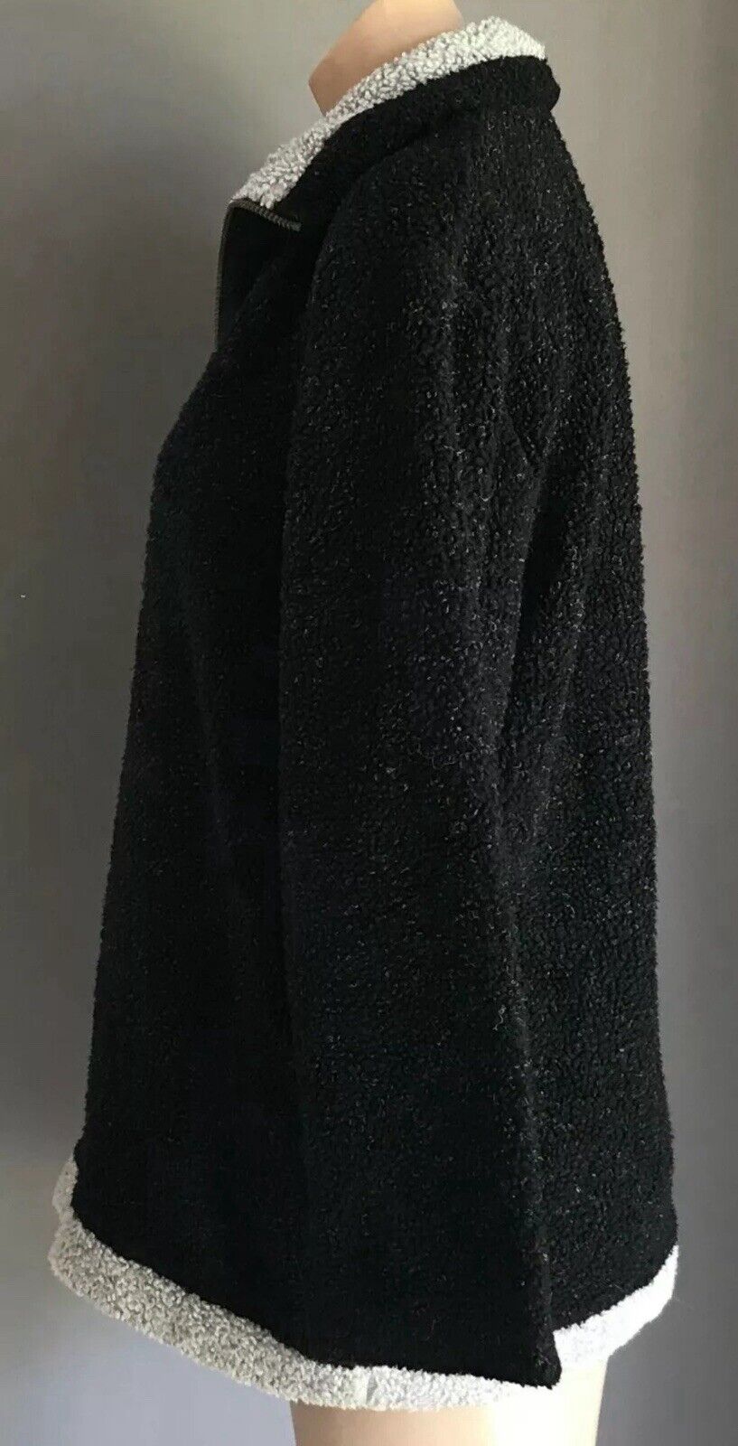 TARGET Jacket 1/2 Zip Fleece Black & Grey Long Sleeve Top Ladies Size 14  Warm