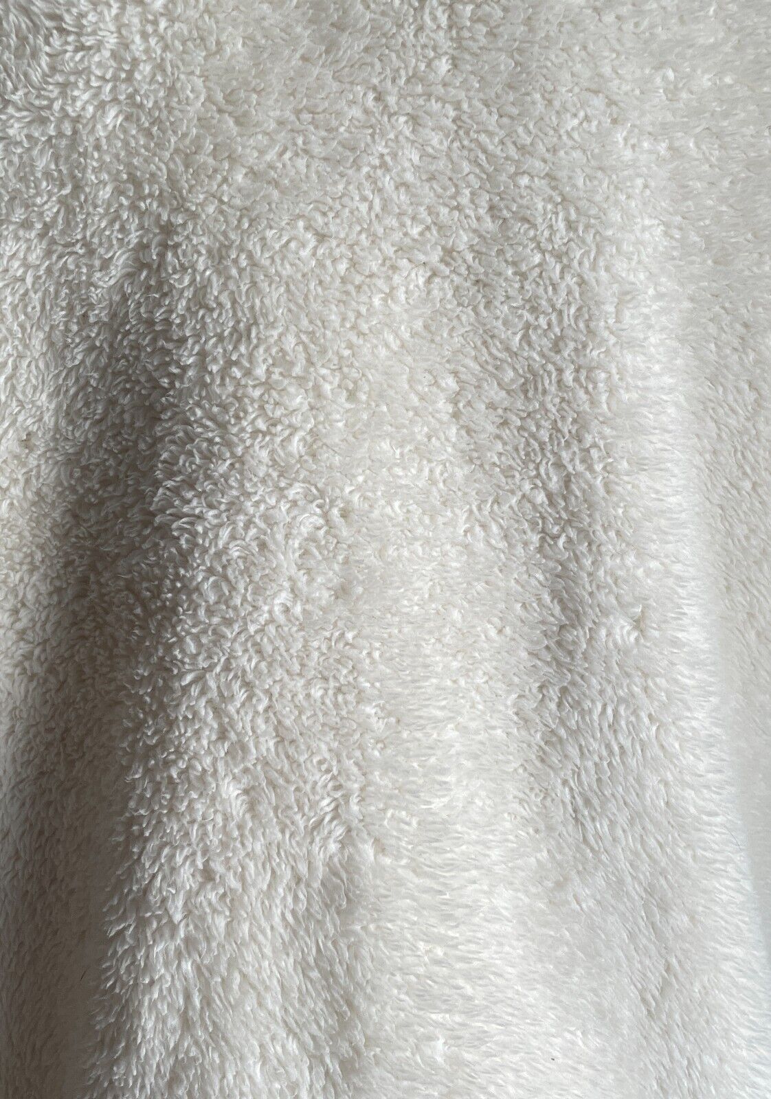 UNIQLO Jacket Full Zip Off White Fluffy Yarn Fleece Size M 10 12 Long Sleeves