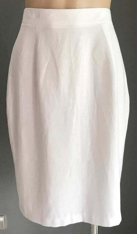MARSHAL GERALD ASHLEY Skirt Vintage White Straight Knee Length Ladies Size 14