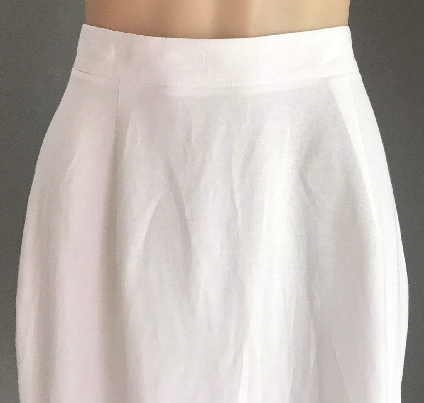 MARSHAL GERALD ASHLEY Skirt Vintage White Straight Knee Length Ladies Size 14