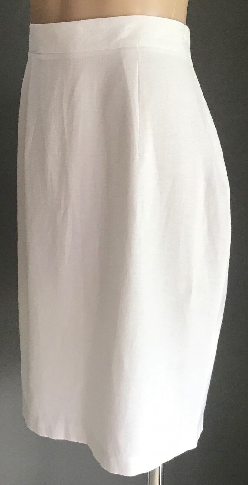 MARSHAL GERALD ASHLEY Skirt Vintage White Straight Knee Length Ladies Size 14