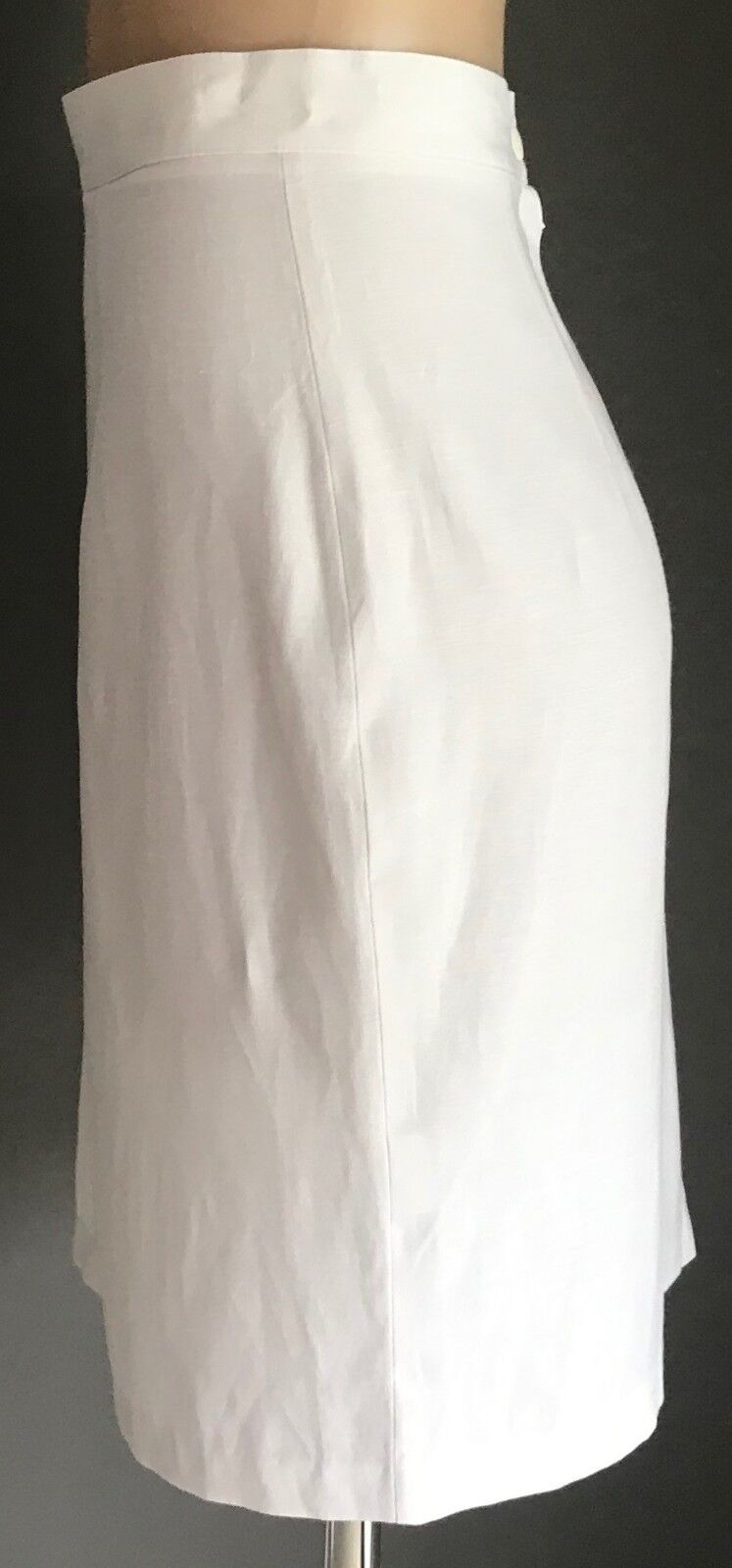 MARSHAL GERALD ASHLEY Skirt Vintage White Straight Knee Length Ladies Size 14