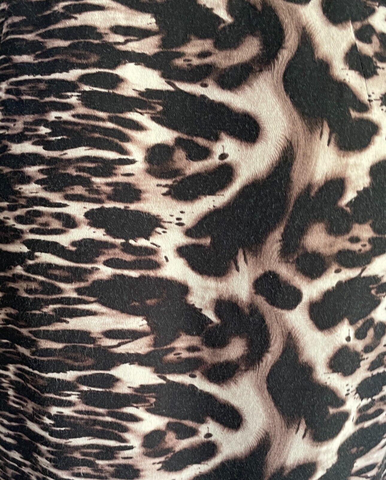 WITCHERY Short Skirt Shades of Brown & Black Animal Print Size 14 Pleats Pockets