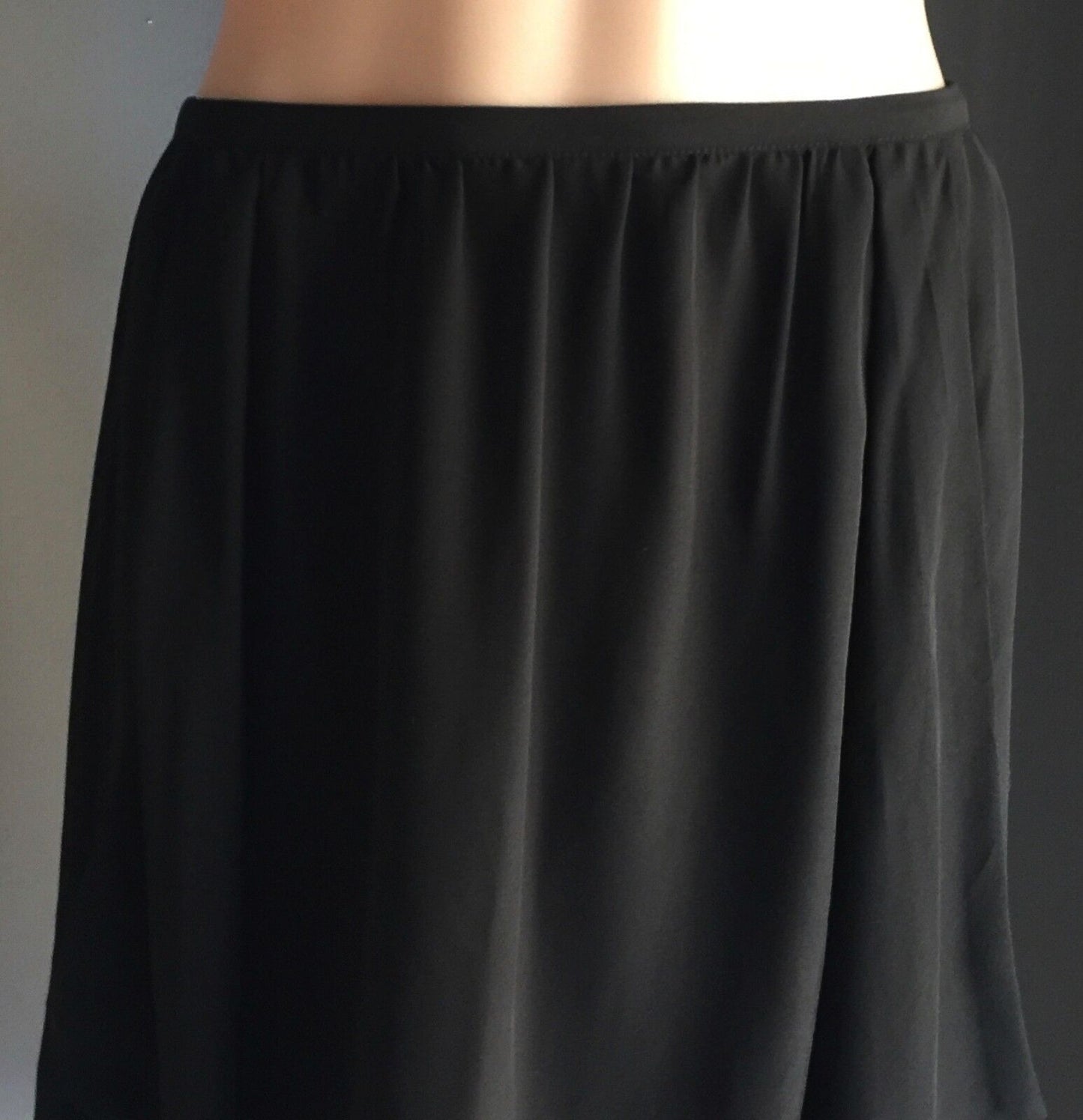 IMPULSE Skirt Dip Hem Chiffon Skirt Black Ladies Size 14 Gorgeous
