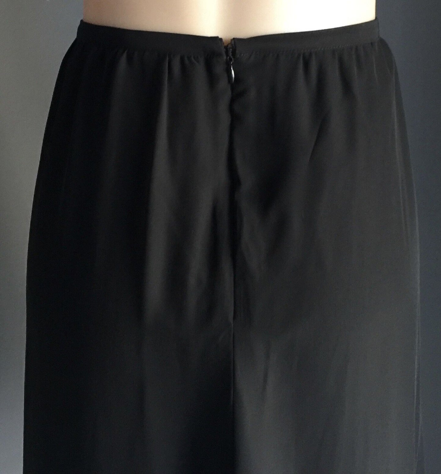 IMPULSE Skirt Dip Hem Chiffon Skirt Black Ladies Size 14 Gorgeous