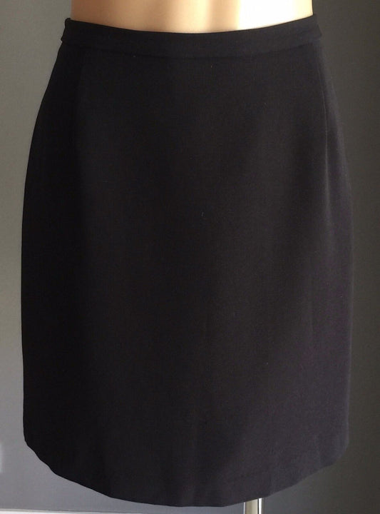JACQUI E Skirt Navy Blue Short Straight Above Knee Ladies Size 14
