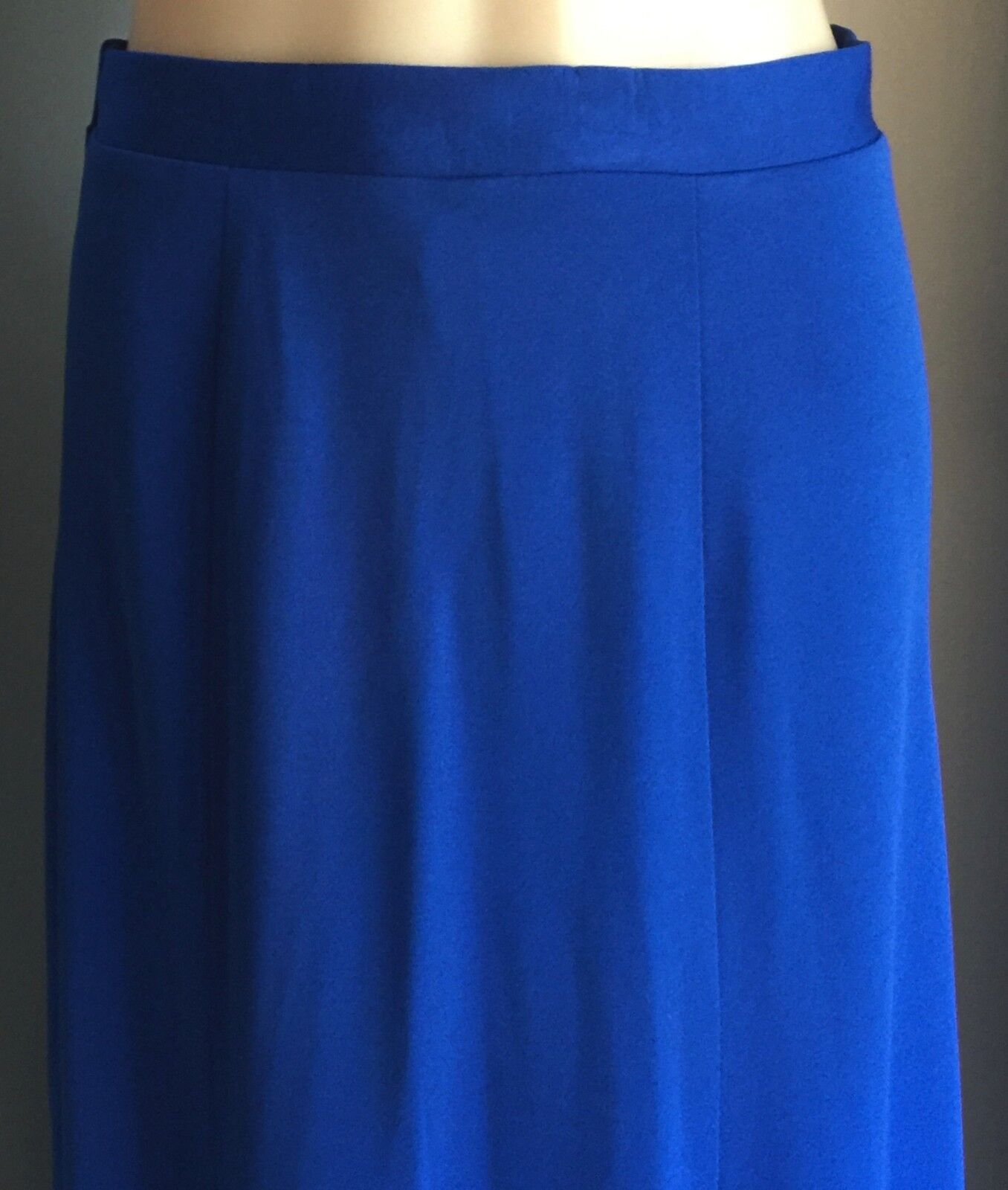 Vintage YOUNG EDWARDIAN Stretch Maxi Skirt Cobalt Blue Ladies Size 14