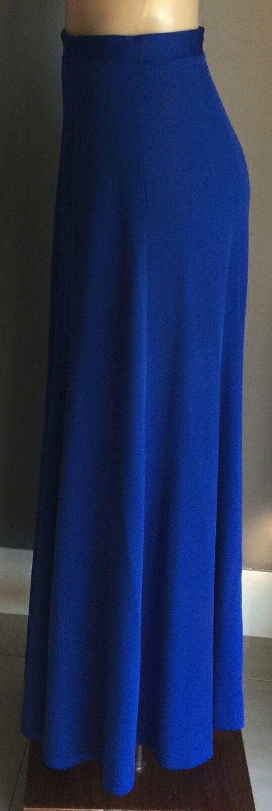 Vintage YOUNG EDWARDIAN Stretch Maxi Skirt Cobalt Blue Ladies Size 14