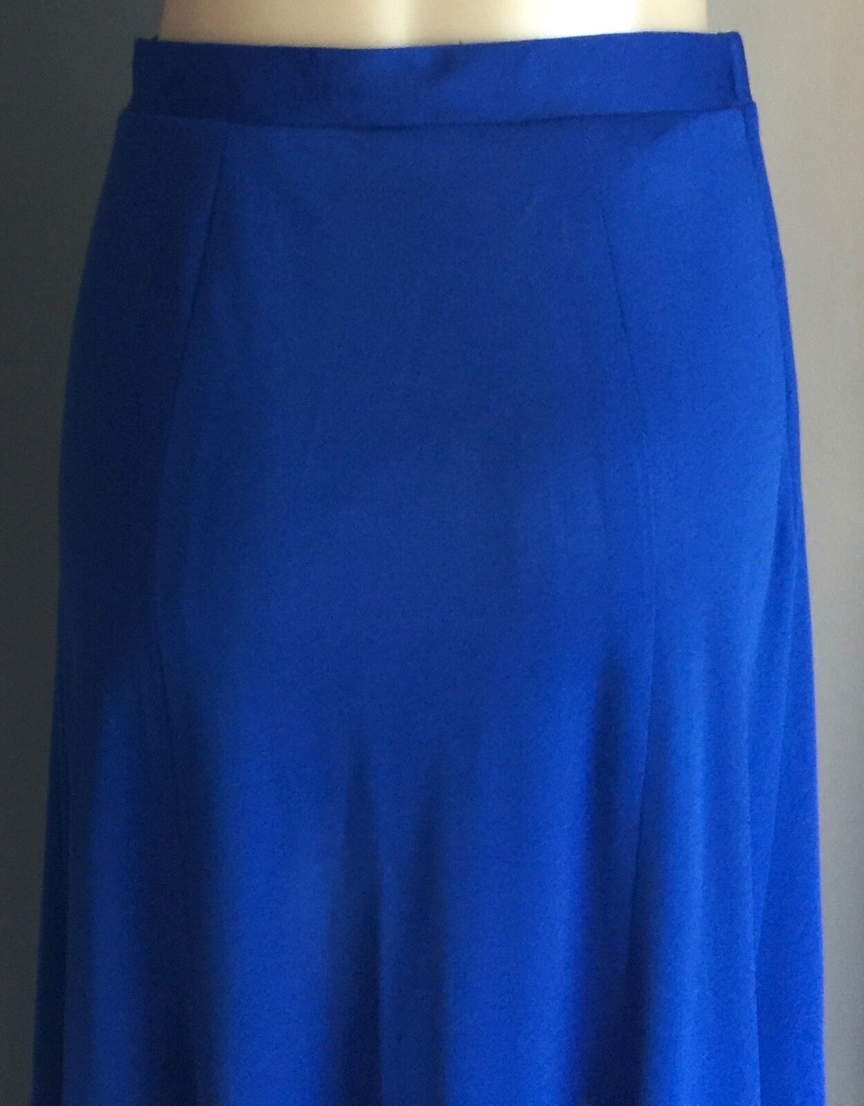 Vintage YOUNG EDWARDIAN Stretch Maxi Skirt Cobalt Blue Ladies Size 14