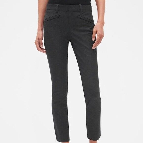 GAP Charcoal Grey "Skinny Ankle" Stretch Pants Ankle Length Size US 0 AU 6 NEW