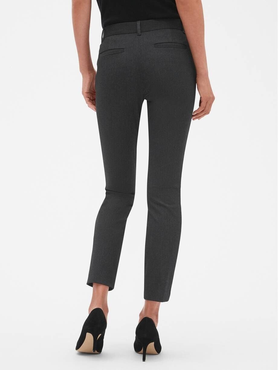 GAP Charcoal Grey "Skinny Ankle" Stretch Pants Ankle Length Size US 0 AU 6 NEW