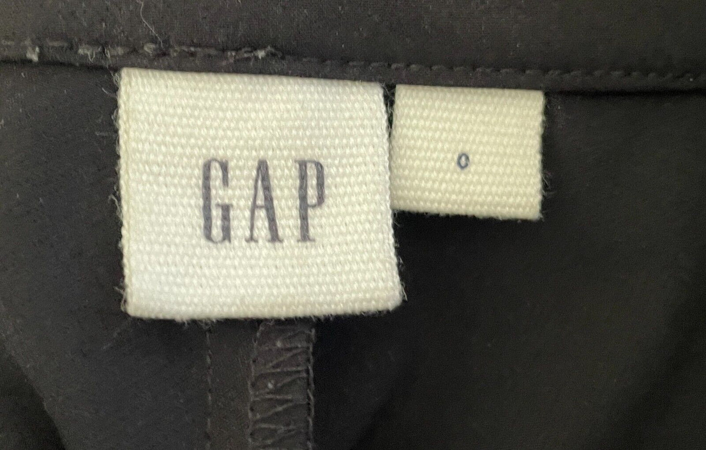 GAP Black "Techy Moto Legging" Stretch Pants Ankle Zips Inseam Size 0 AU 4 63cm