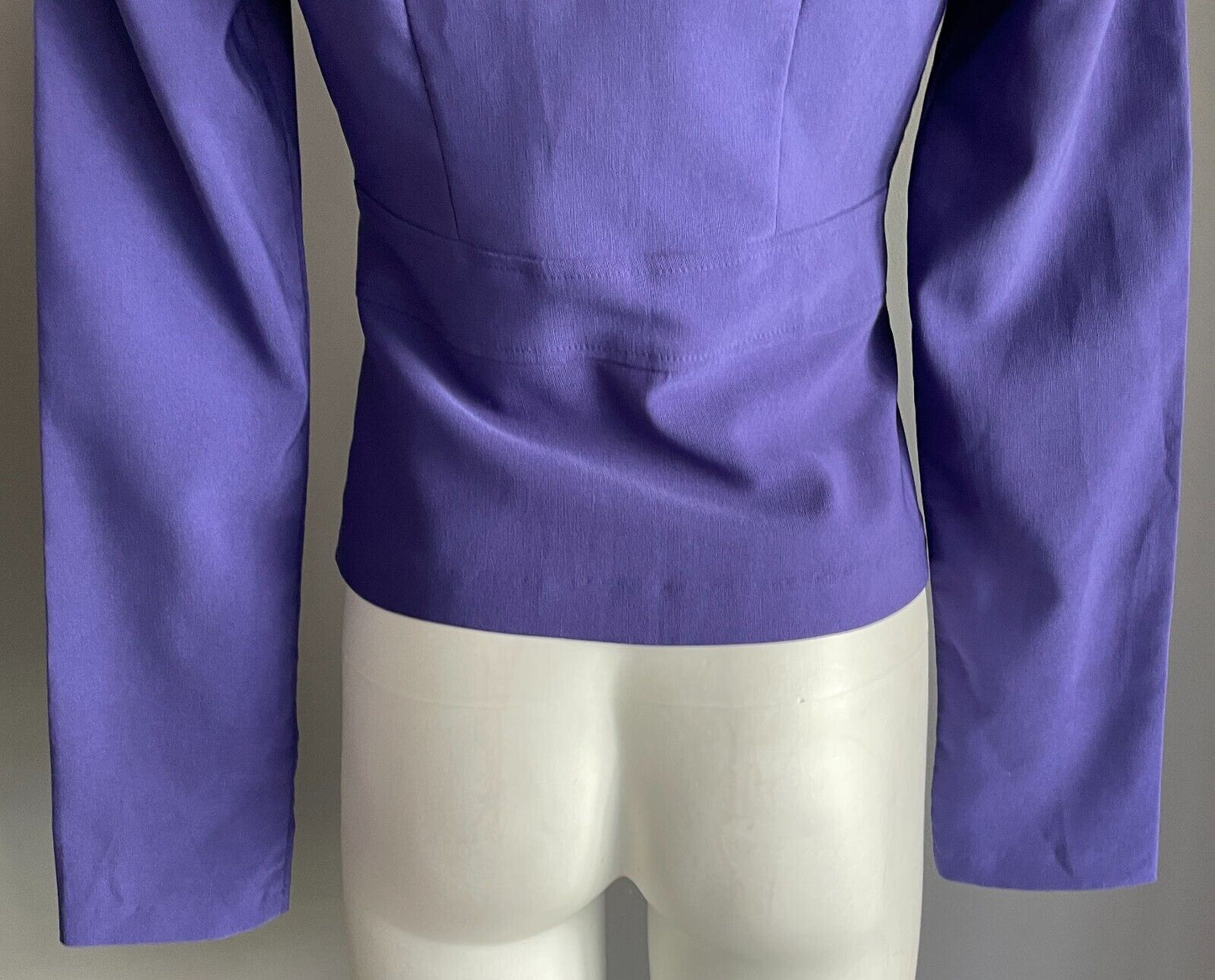 PURPLE JACKET Tailored Fit Long Sleeves Size 6 Collar Stretch Fabric