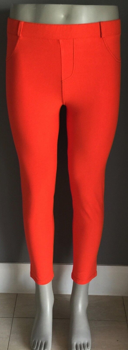 SUITE BOUTIQUE Treggings Bright Orange Stretch Tights Pants Ladies Size 14 NEW