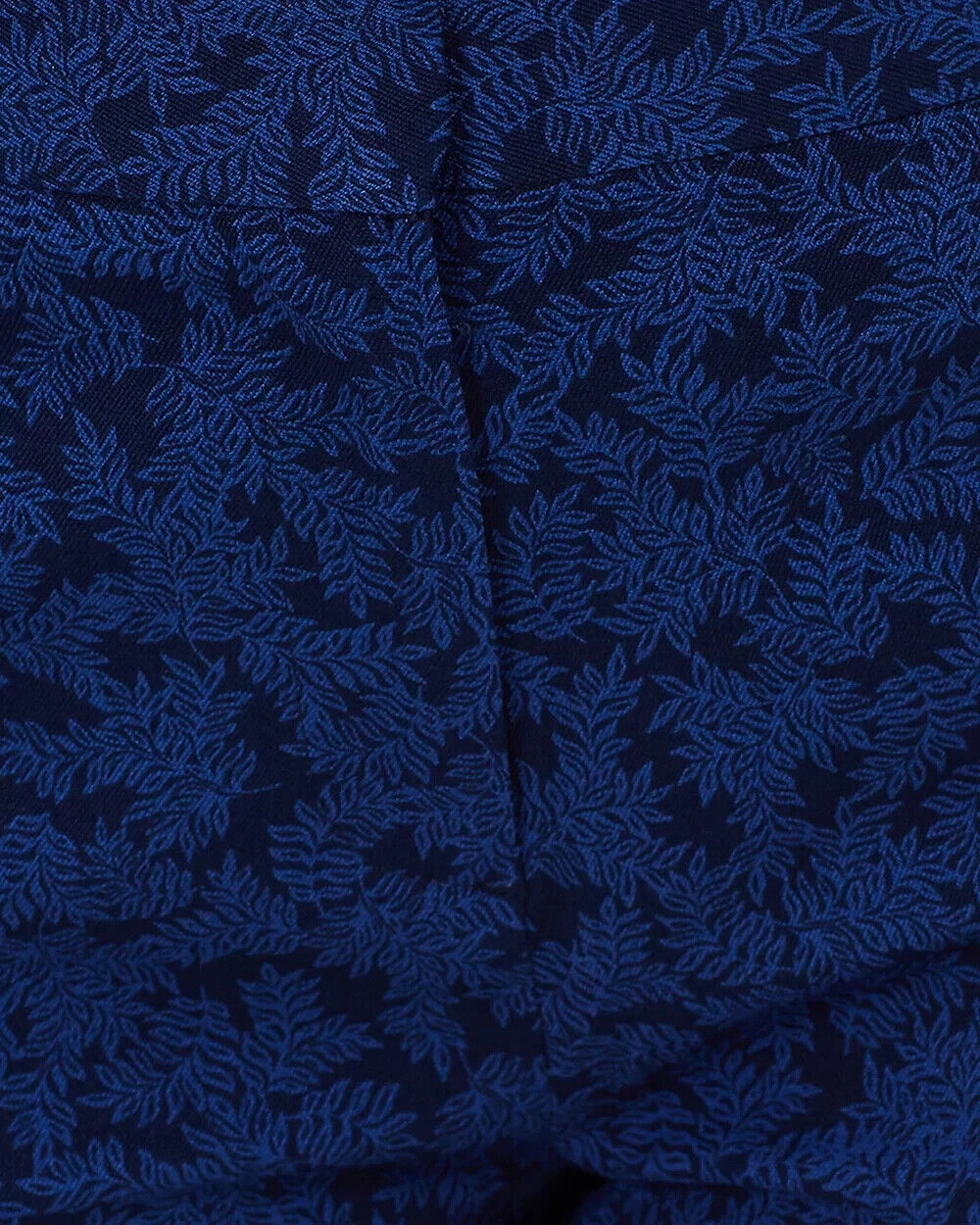 SPORTSCRAFT "Dallas" Print Pants Navy & Blue Leaf Print Size 14 Tailored Fit