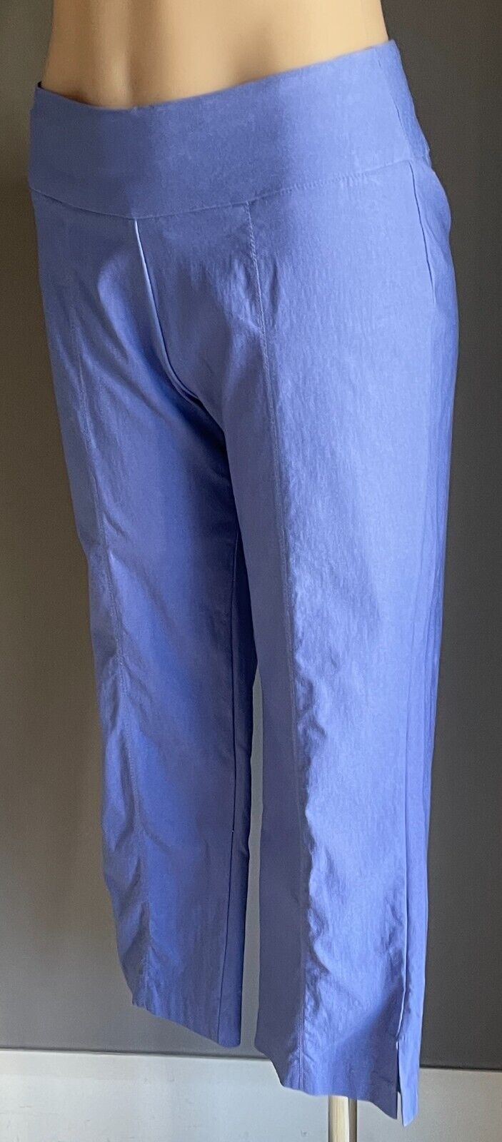FELLA HAMILTON Capri Pants Cornflower Blue Stretch Pull On Cropped Size 14