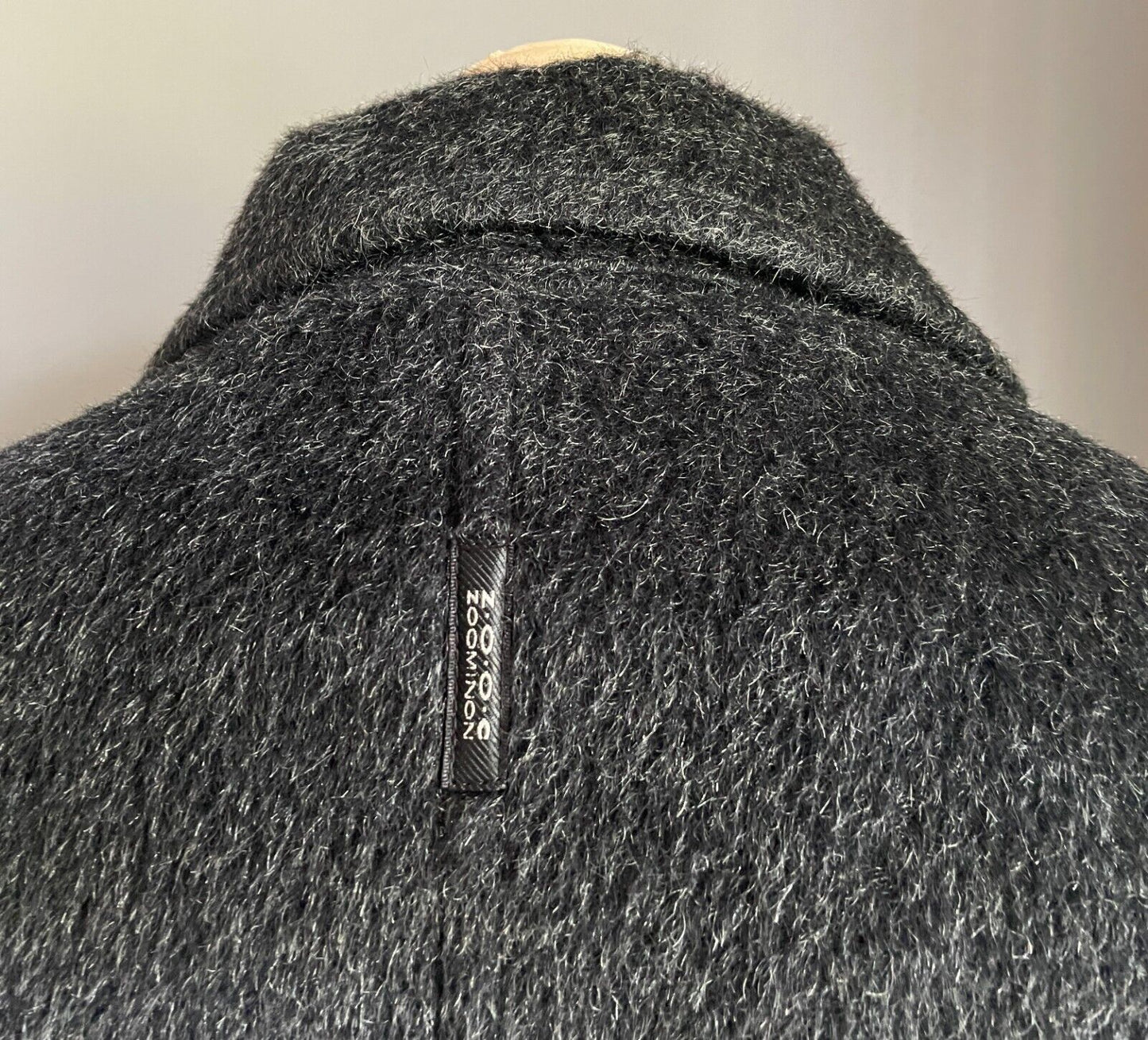 ZOOC ZOOMINON Charcoal Grey Long Sleeve Button Front Coat Ladies Size 12