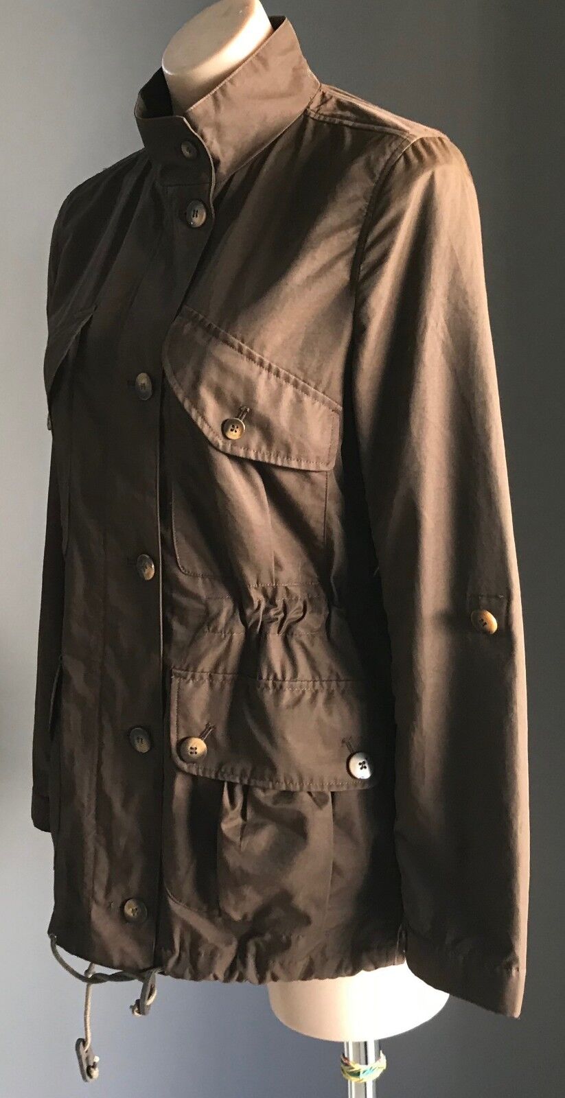 SPORTSCRAFT Coat Anorak Brown Long Sleeve Utility  Ladies Size 8 10