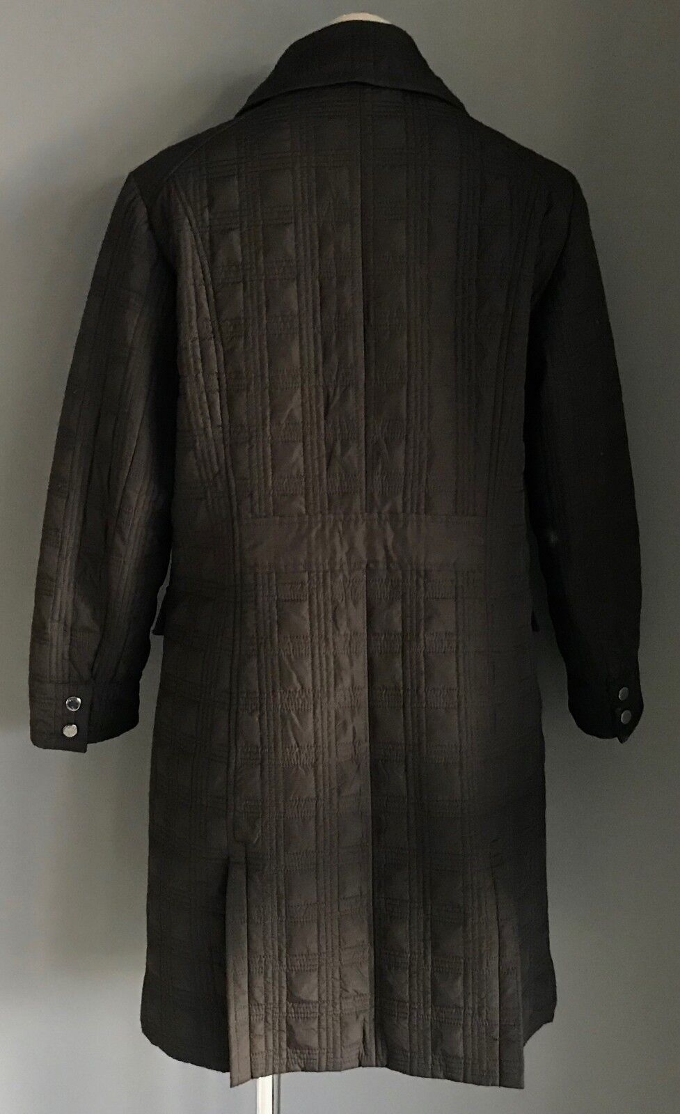 BRAX FEEL GOOD Jacket Coat Quilted Brown Square Puffer Jacket Sz 12 Warm Vintage