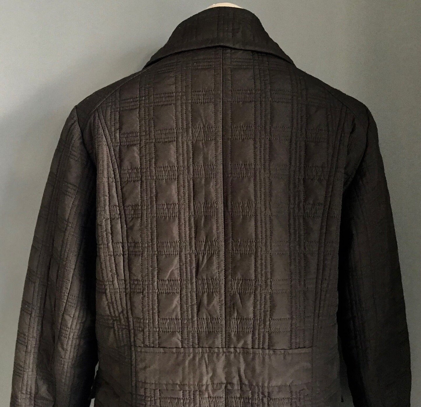 BRAX FEEL GOOD Jacket Coat Quilted Brown Square Puffer Jacket Sz 12 Warm Vintage
