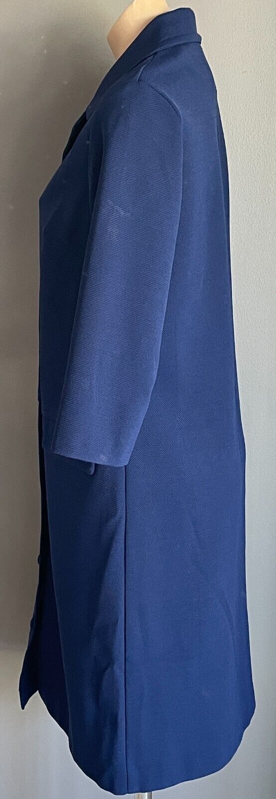 Vintage ESCAPADE SYDNEY Coat Blue Lightweight  3/4 Sleeve Button Front Size 12