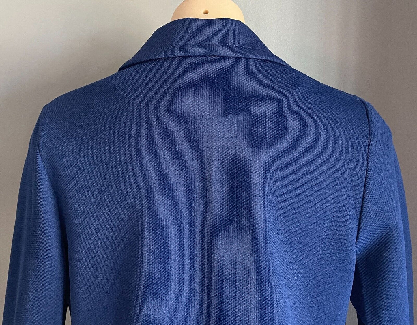 Vintage ESCAPADE SYDNEY Coat Blue Lightweight  3/4 Sleeve Button Front Size 12
