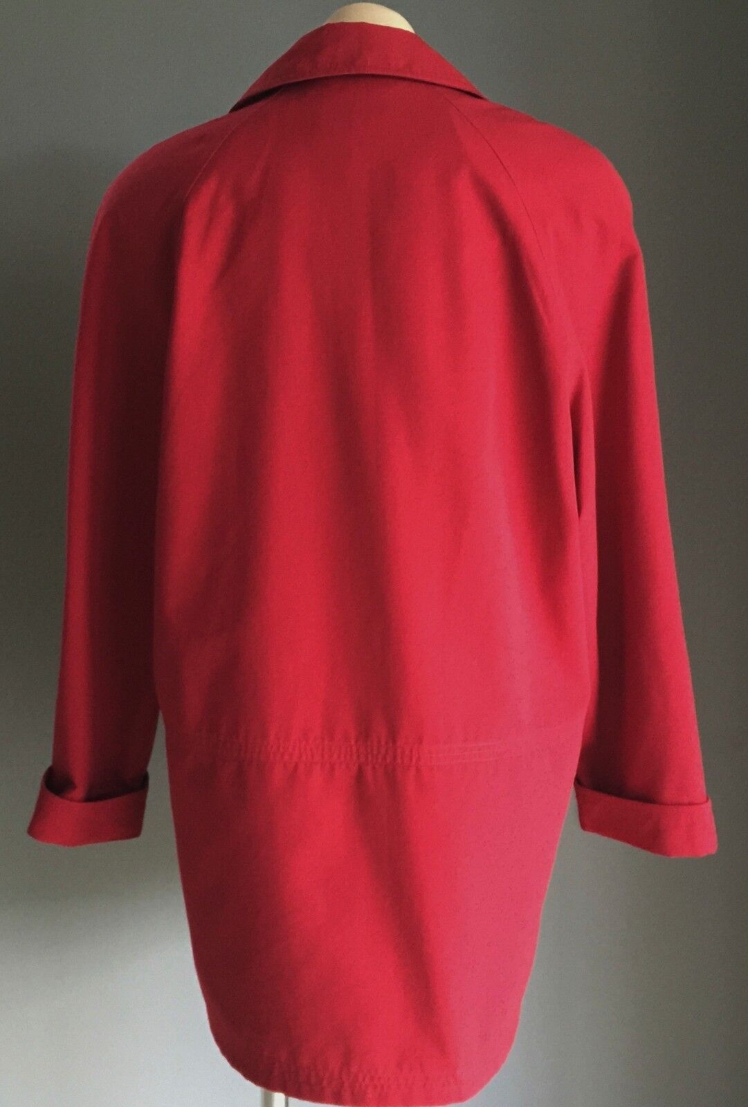 Vintage A VIRGO MODEL Coat Red Lightweight Jacket Ladies Size 12 Water Resistant