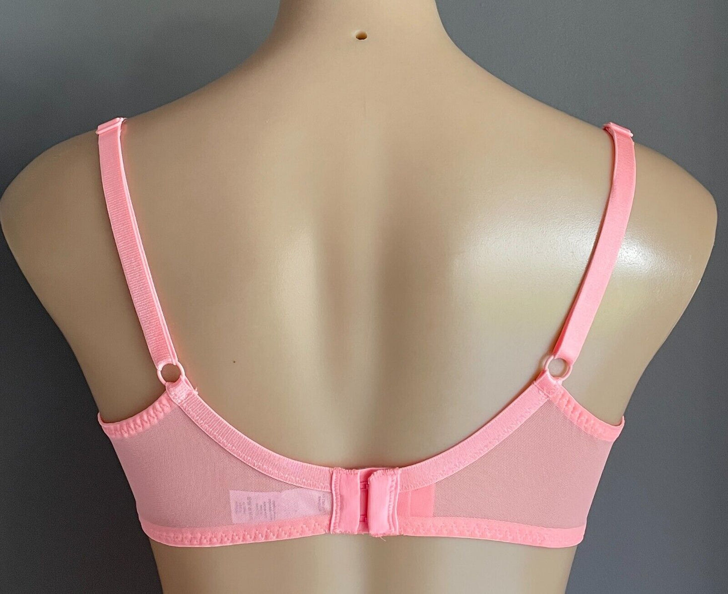 GEORGE Bra Size 36DD Light Coral Pink Lace Underwire Adjustable 36 DD NEW