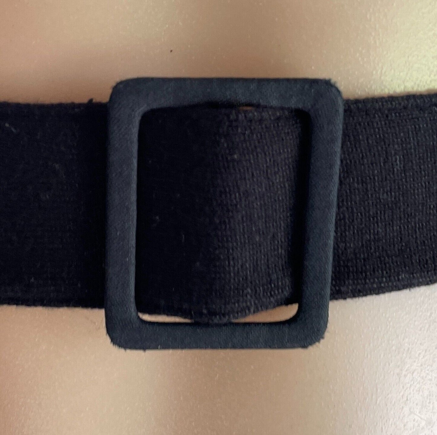 Belt Black Fabric With Slide Through Self Covered Buckle 3.5cm Wide x 97cm Long