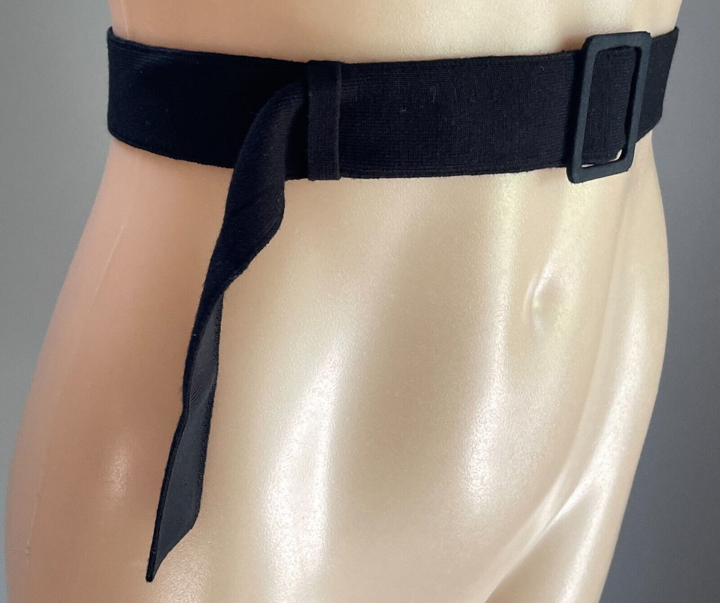 Belt Black Fabric With Slide Through Self Covered Buckle 3.5cm Wide x 97cm Long