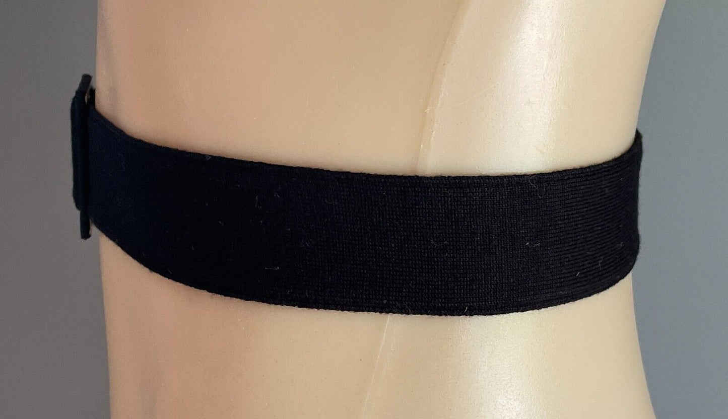Belt Black Fabric With Slide Through Self Covered Buckle 3.5cm Wide x 97cm Long