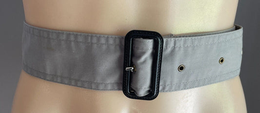 Light Khaki 5cm Wide Fabric Belt Black PU Buckle To Fit Waist 99 - 136cm