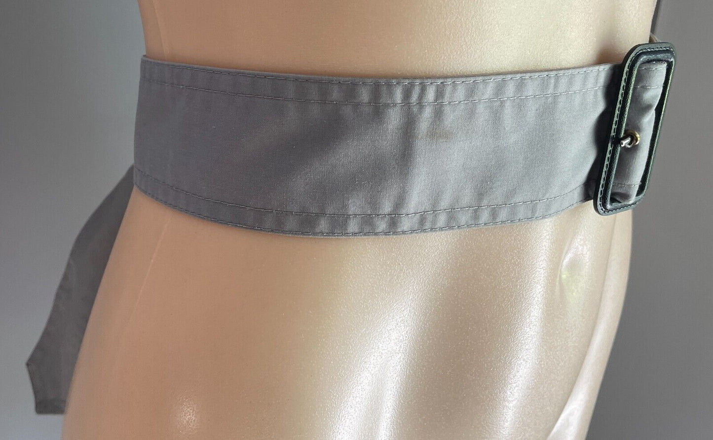Light Khaki 5cm Wide Fabric Belt Black PU Buckle To Fit Waist 99 - 136cm
