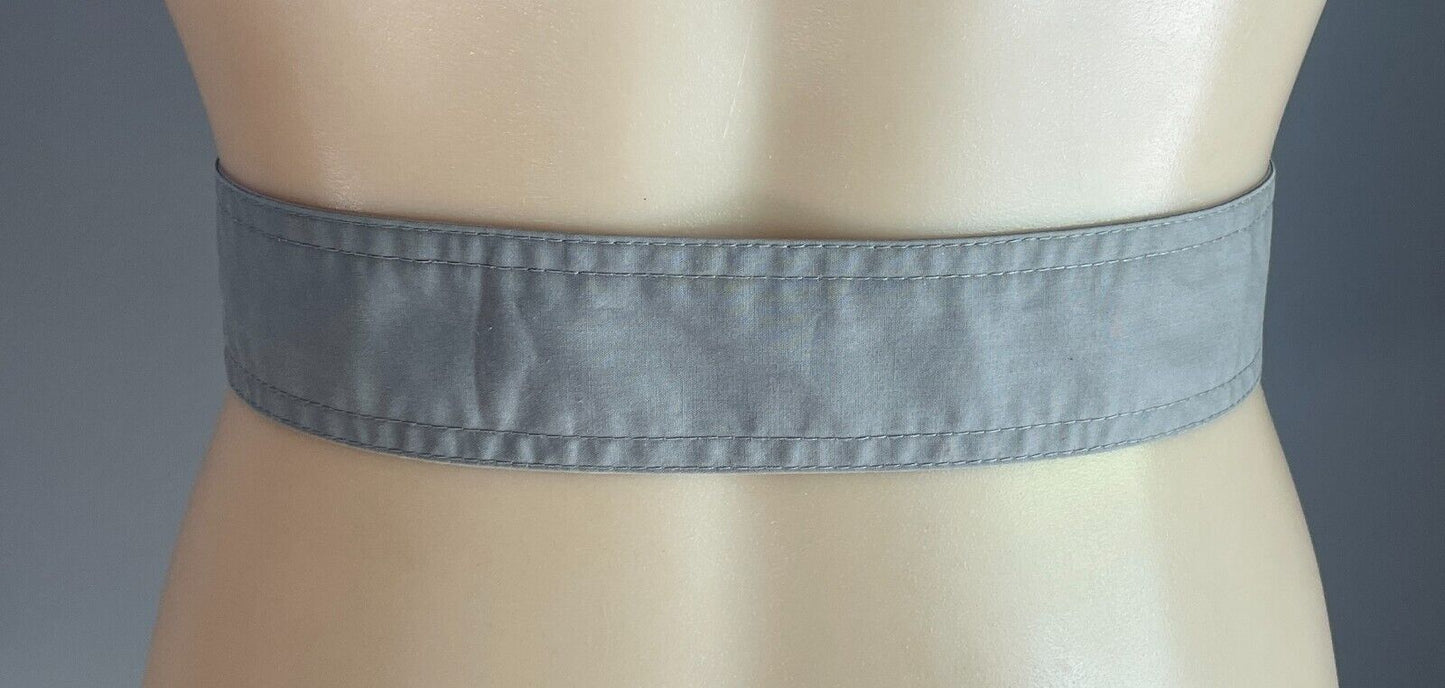 Light Khaki 5cm Wide Fabric Belt Black PU Buckle To Fit Waist 99 - 136cm
