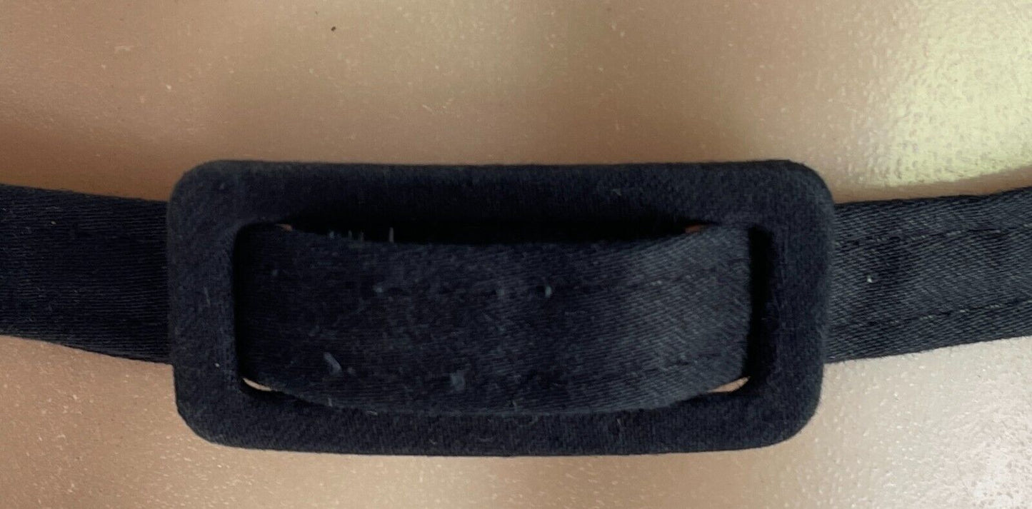 Belt Black Fabric PVC Lined 1cm Total Length Of Belt 83.5cm