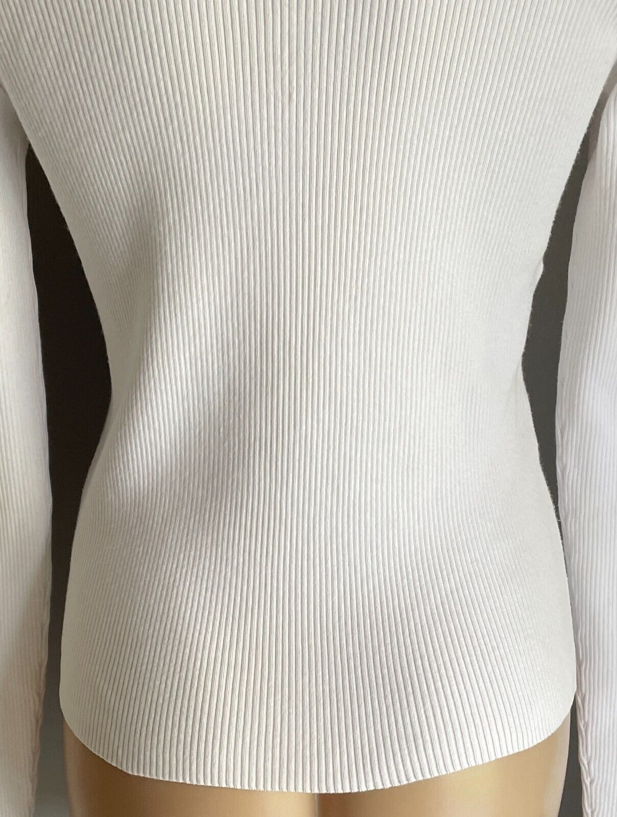 POLO JEANS COMPANY Ralph Lauren Jumper White Sweater Sze M Ribbed Cotton Vintage