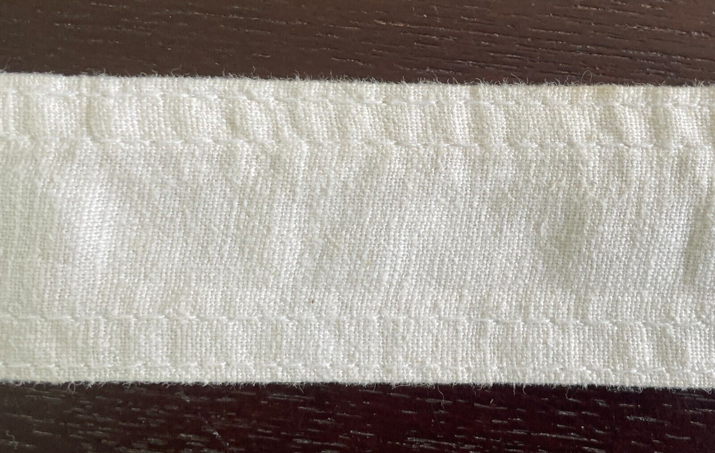 BELT White Fabric Cotton Waist Tie Sash 5cm Wide x 150cm Long Double Stitch