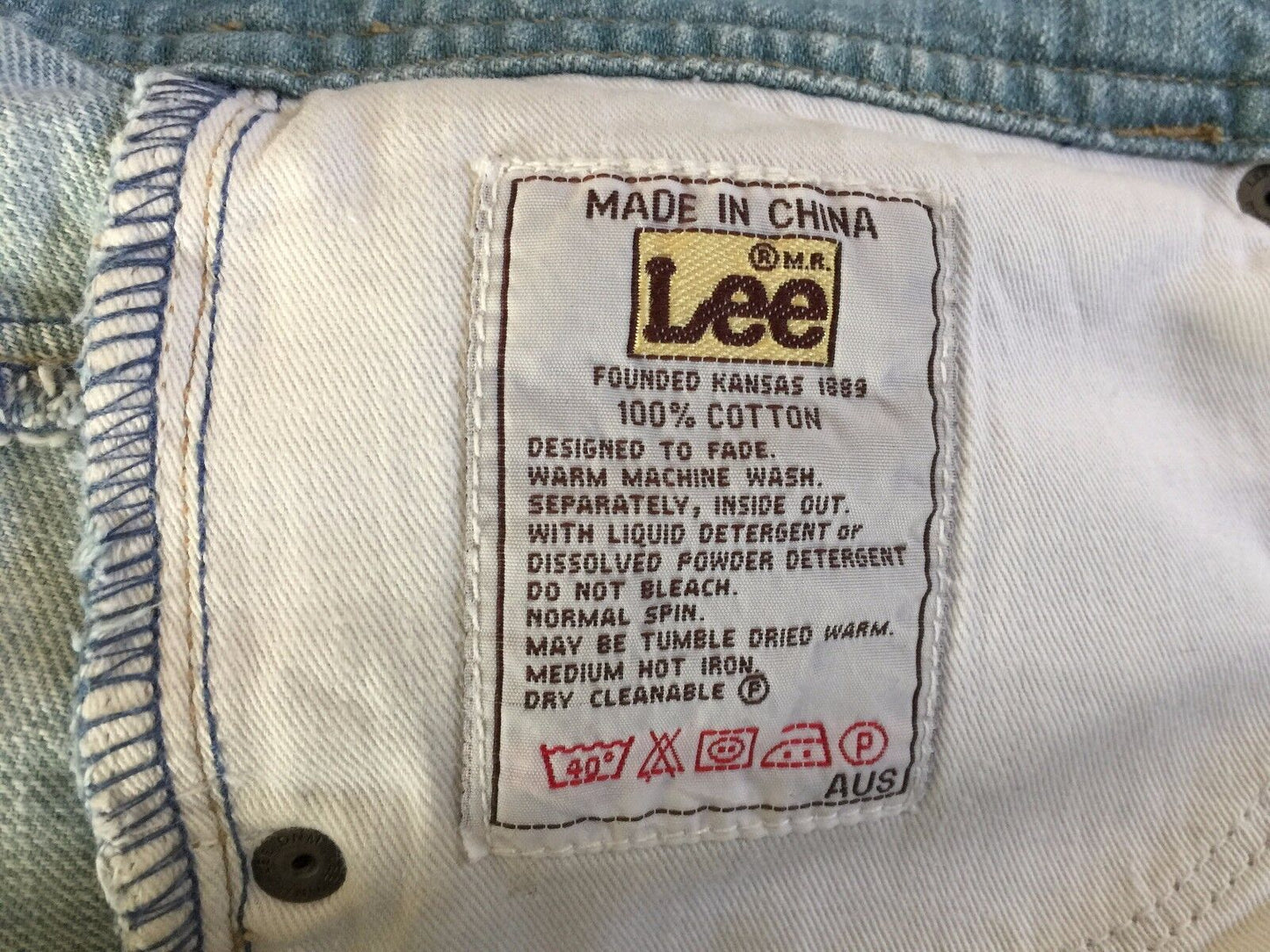 LEE Denim Skirt Faded Blue Jeans Ultra Mini Skirt Ladies Size 10 Retro Vintage