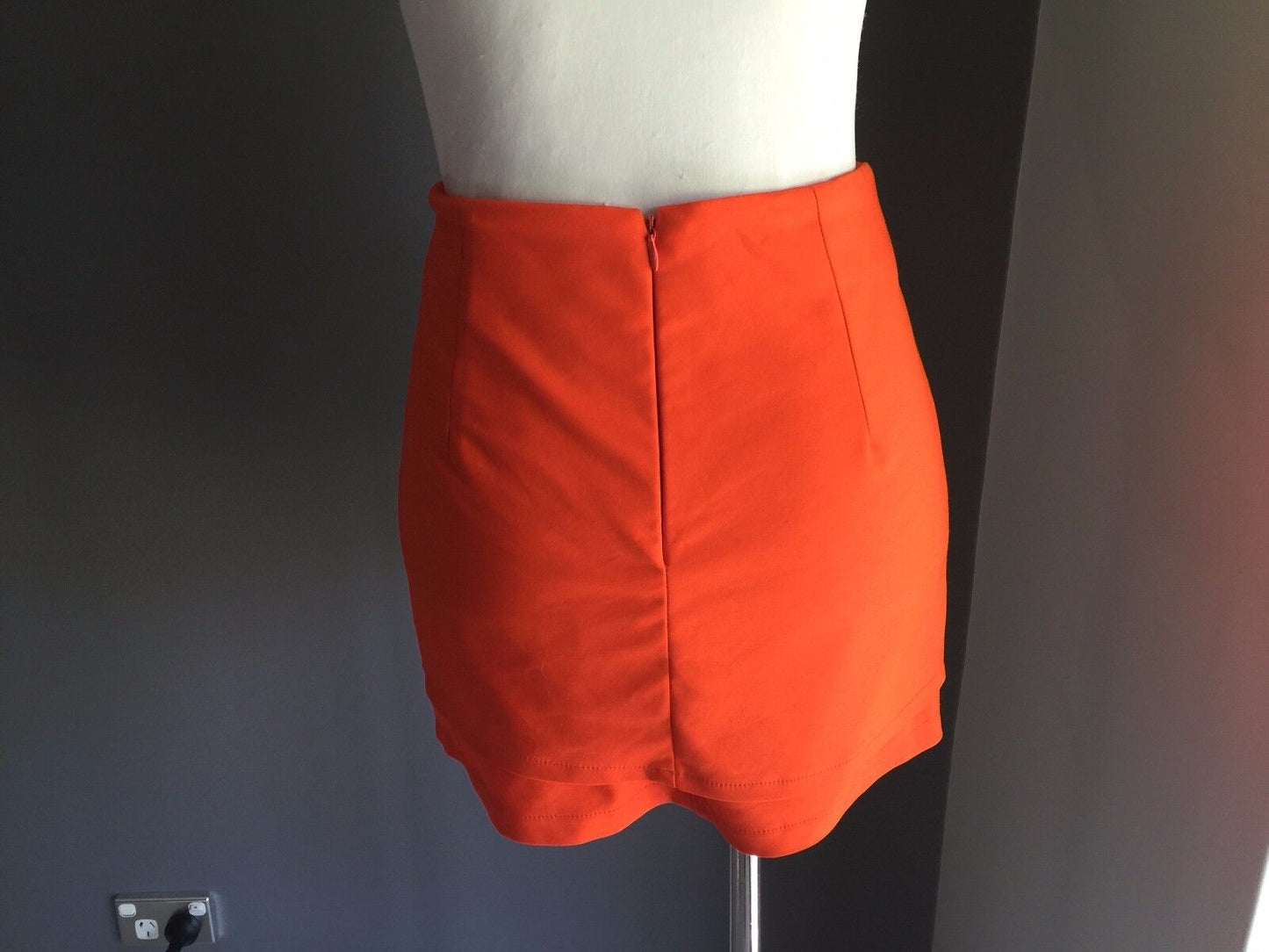 PAPER HEART Mini Skirt Orange Sarong Look Thick Stretch Flap Size 8 10 Sexy NEW