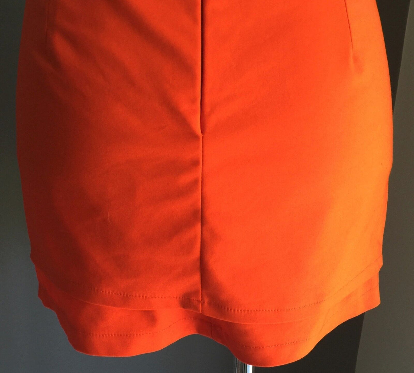 PAPER HEART Mini Skirt Orange Sarong Look Thick Stretch Flap Size 8 10 Sexy NEW