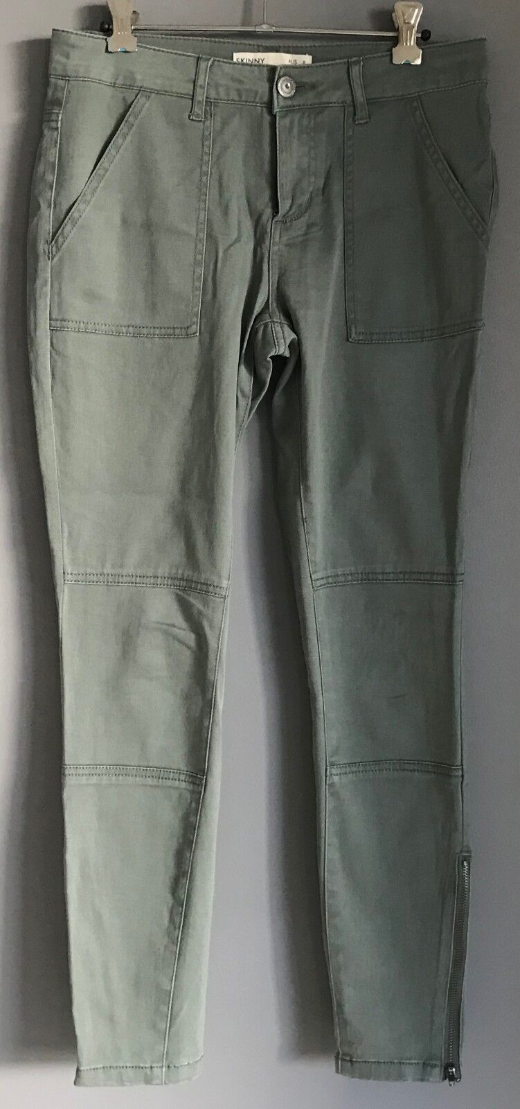 COTTON ON Pants Skinny Leg Utility Pants Khaki Ladies Size 8 Fab Smart Casual
