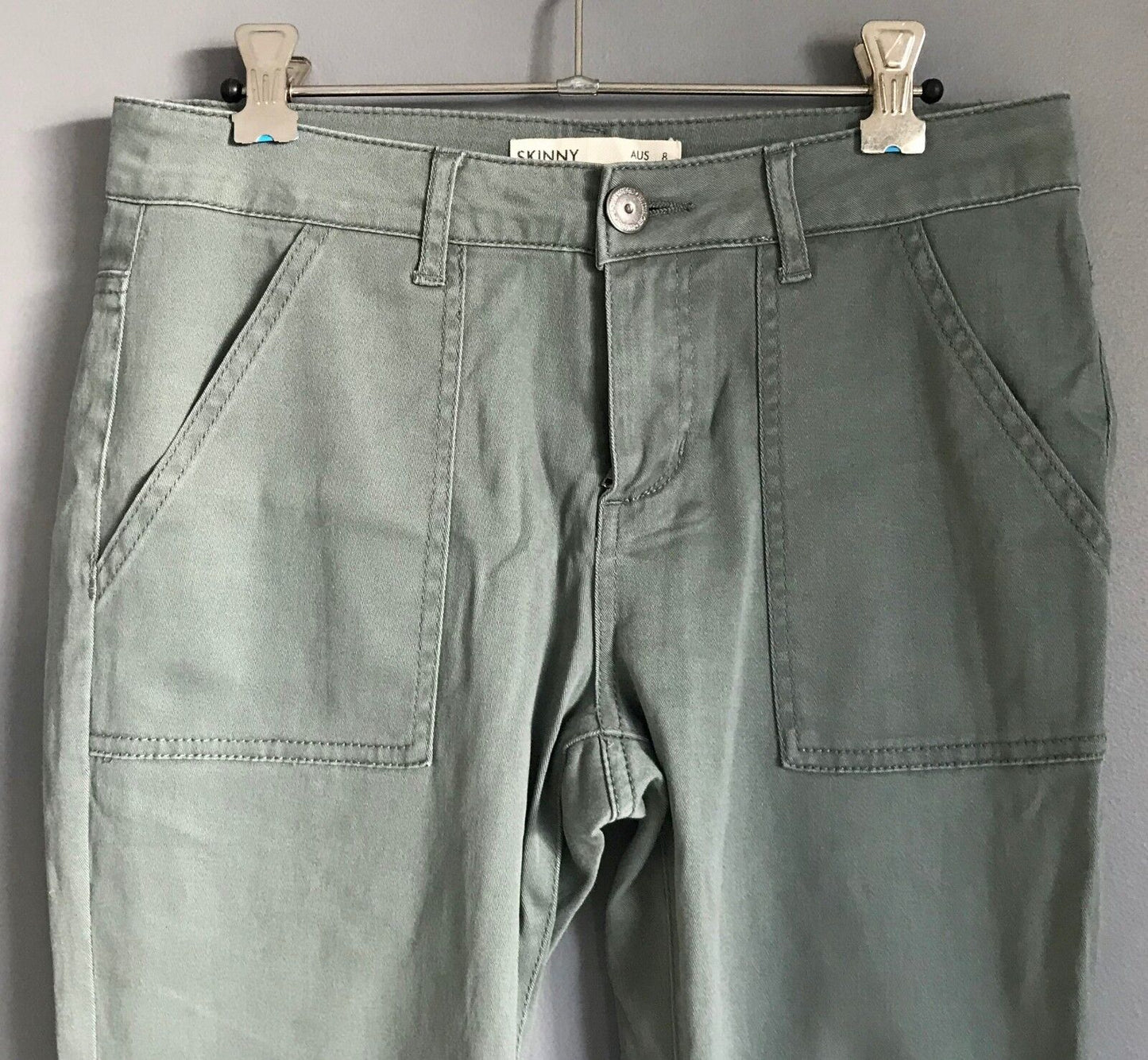 COTTON ON Pants Skinny Leg Utility Pants Khaki Ladies Size 8 Fab Smart Casual