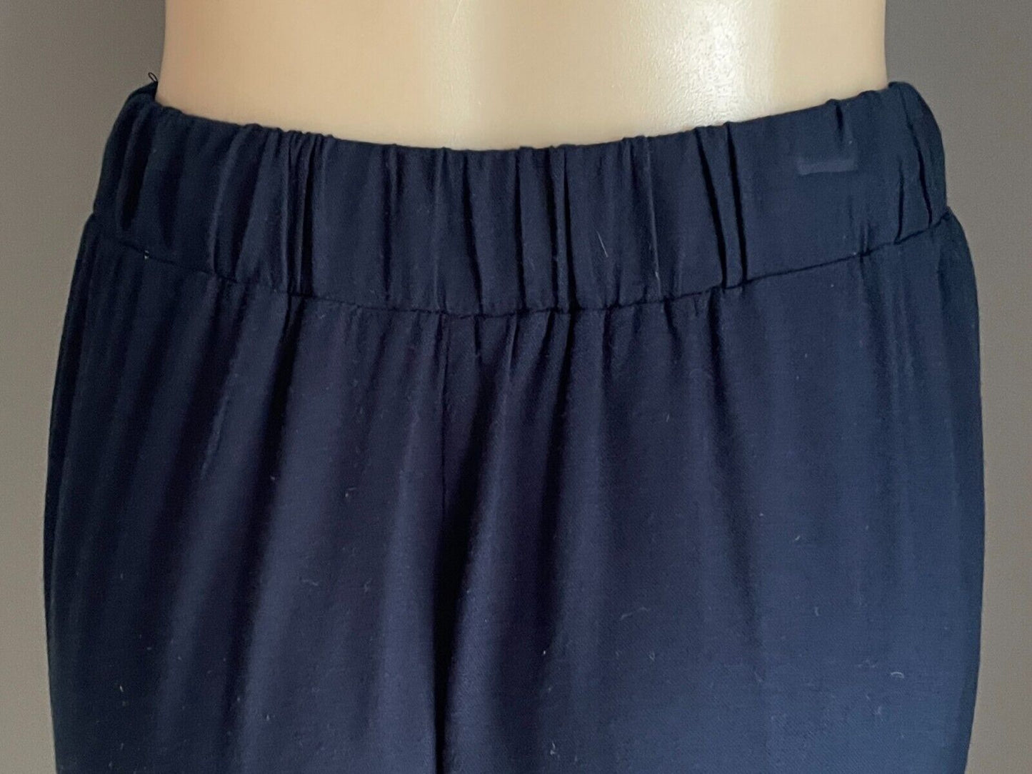 SUNDANCE Navy Elastic Waist & Leg Cuffs Jogger Pants Zip Pockets Size 8 10