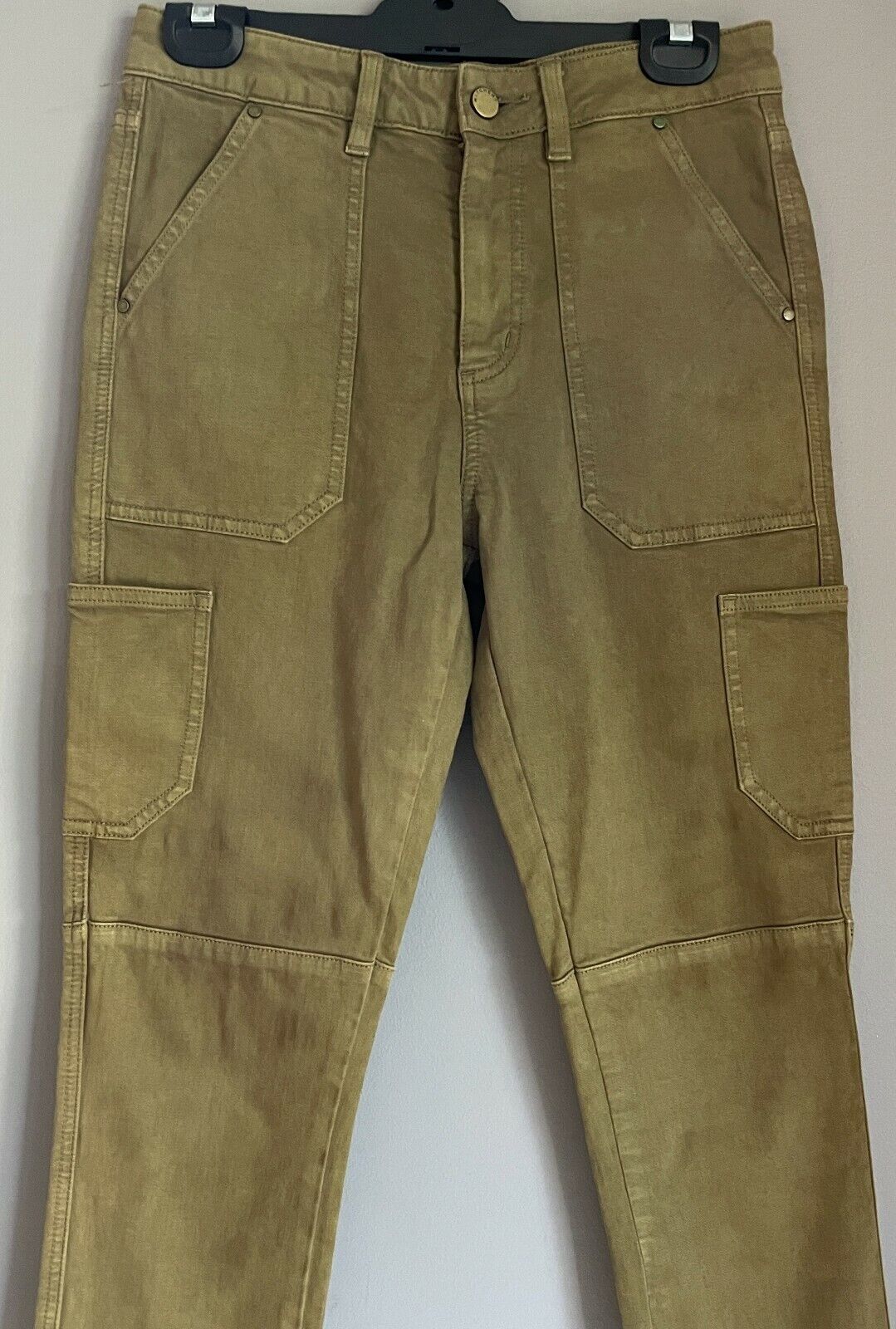 WITCHERY Cargo Pants Khaki Stretch Skinny Leg Trousers Ladies Size 8