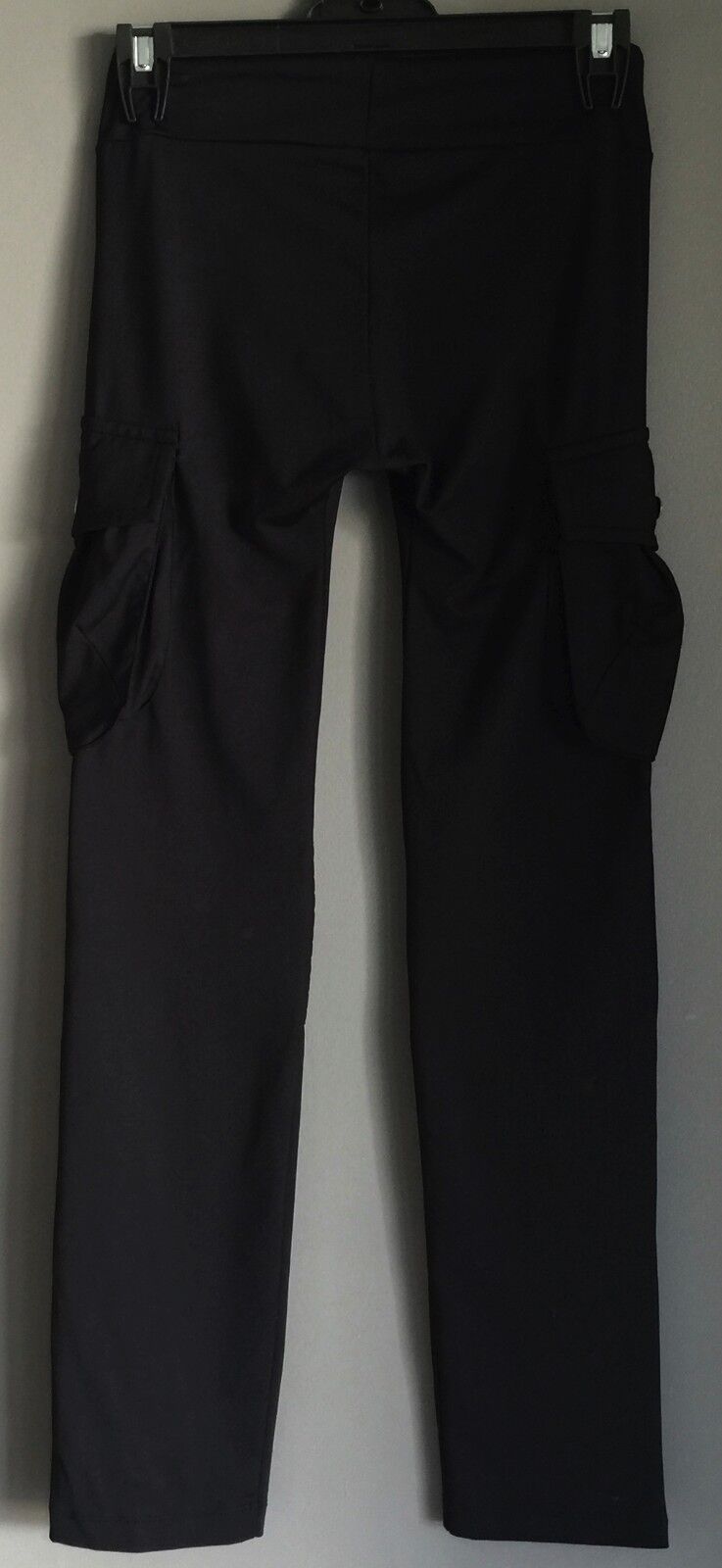 MENCHEN TOMAS Jeggings Black Thick Stretch w Cargo Pockets Pants Size 6 - 8